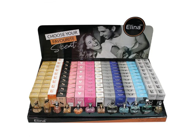 ELINA Parfümkollektion 15ml, Display-1, 126 Stück - 12 Verschiedene Düfte TK Gruppe® Grosshandel 