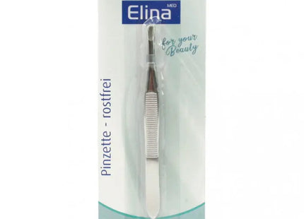 ELINA Rostfreie Präzisionspinzette 8,5cm, verpackt auf Karte TK Gruppe® Grosshandel 