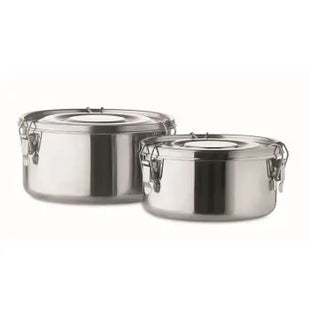 ELLES Lunchboxen-Set in Mattsilber – Elegant, Modern & Vielseitig TK Gruppe® Grosshandel 