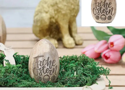 Easter Egg, Happy Easter, Mango, Petite Size, Approx. 8cmH: Festive Holiday Decoration TK Gruppe® Grosshandel 