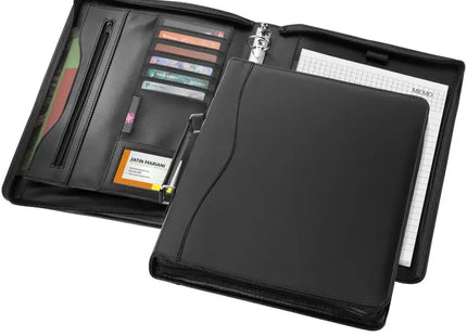 Ebony A4 Aktenmappe - schwarz - Konferenzmappe, Businessmappe, Dokumentenmappe TK Gruppe® Grosshandel 