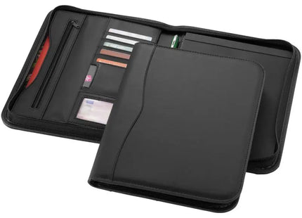 Ebony A4 Reißverschlussmappe - Schwarz Elegante Mappe für organisierte Aufbewahrung und Transport TK Gruppe® Grosshandel 