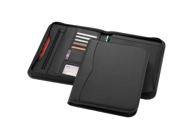 Ebony A4 Reißverschlussmappe - Schwarz Elegante Mappe für organisierte Aufbewahrung und Transport TK Gruppe® Grosshandel 