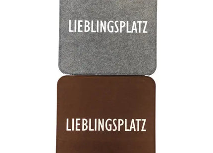 Eckige Filz-Sitzauflage Lieblingsplatz, Hell, ca. 35x35cm | Gemütliches Kissen TK Gruppe® Grosshandel 