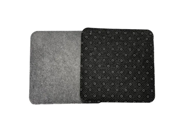 Eckige Filz-Sitzauflage, Rutschfest, ca. 35x35cm, 2er-Set | Stabile Stuhlkissen TK Gruppe® Grosshandel 