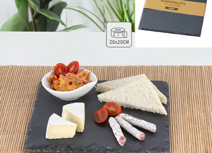 Eckige Schieferplatte, Ca. 20 cm - Moderner Servierteller TK Gruppe® Grosshandel 