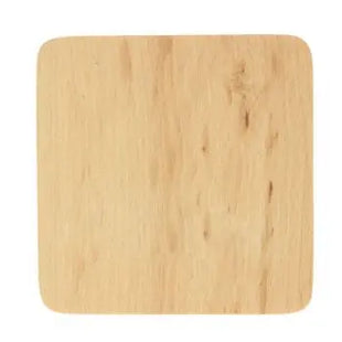 Eckiger Holz-Untersetzer Woody in Naturfarbe - Rustikaler Charme für Ihren Tisch TK Gruppe® Grosshandel 