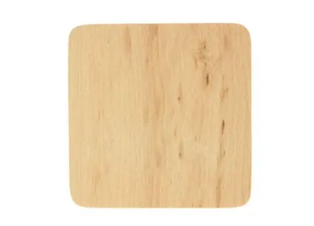 Eckiger Holz-Untersetzer Woody in Naturfarbe - Rustikaler Charme für Ihren Tisch TK Gruppe® Grosshandel 