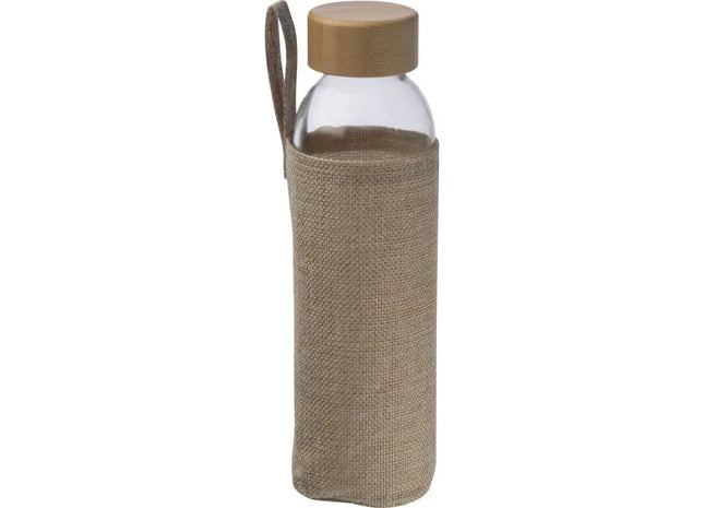 Eco-Friendly Glasflasche mit Jutehülle, 500ml, Klar TK Gruppe® Grosshandel 