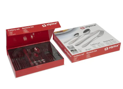 Edelstahl-Besteck-Set 16-teilig - Messer Gabel Löffel Utensilien Bundle TK Gruppe® Grosshandel 