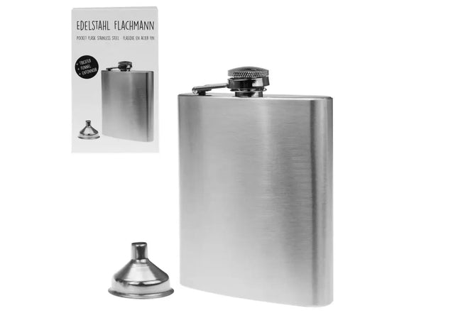 Edelstahl Flachmann mit Trichter, 220 ml TK Gruppe® Grosshandel 