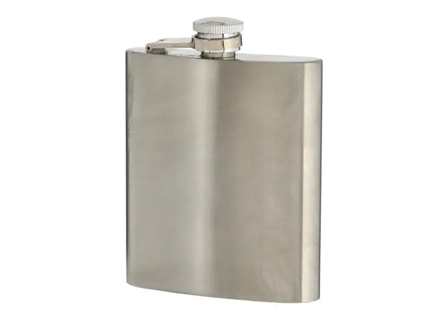 Edelstahl Flachmann, 0,2 Liter Fassungsvermögen, 12cm Höhe, Kompakt TK Gruppe® Grosshandel 