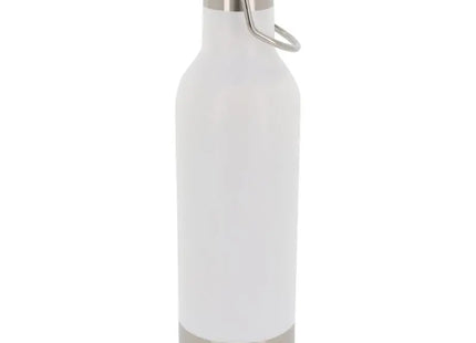 Edelstahl-Isolierflasche 400 ml - Weiß - Doppelwandige Thermoflasche - Robust und Stilvoll TK Gruppe® Grosshandel 