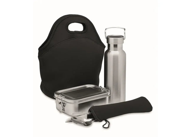 Edelstahl Lunch-Set ILY - strapazierfähig, elegant, schwarz TK Gruppe® Grosshandel 