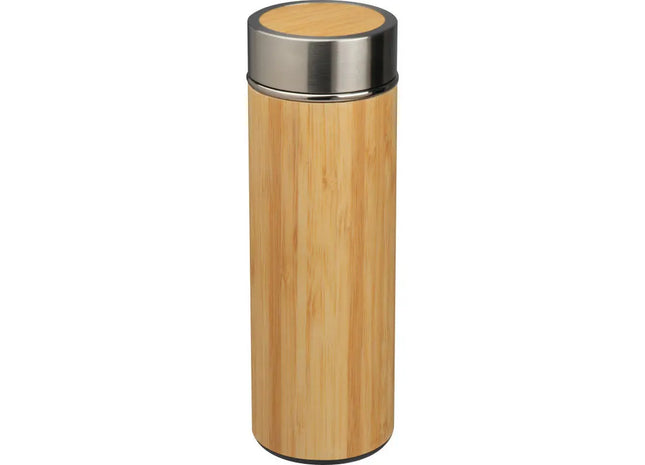 Edelstahl-Teebecher mit Bambusummantelung, 350ml in Beige: Inklusive Teesieb TK Gruppe® Grosshandel 