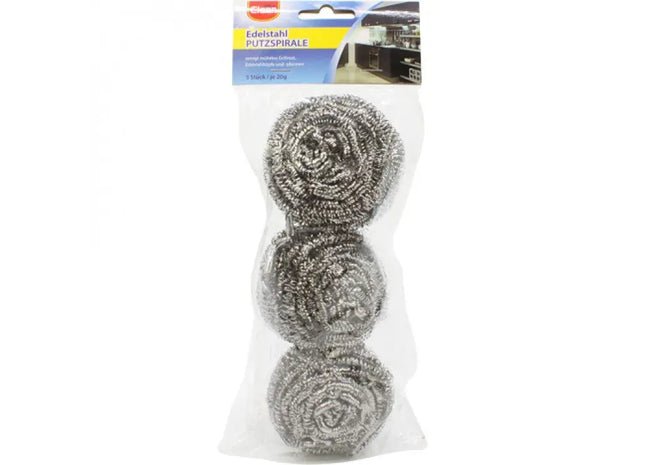 Edelstahl Topfreiniger, 3er-Pack, 20g - Kräftige Scheuerschwämme in Beute TK Gruppe® Grosshandel 