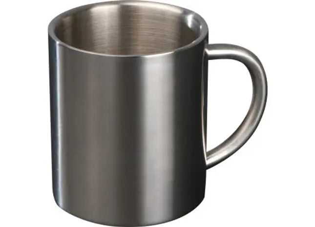 Edelstahl Vakuum Tasse 300 ml - Silbergrau, Isolierbecher für heiße und kalte Getränke TK Gruppe® Grosshandel 
