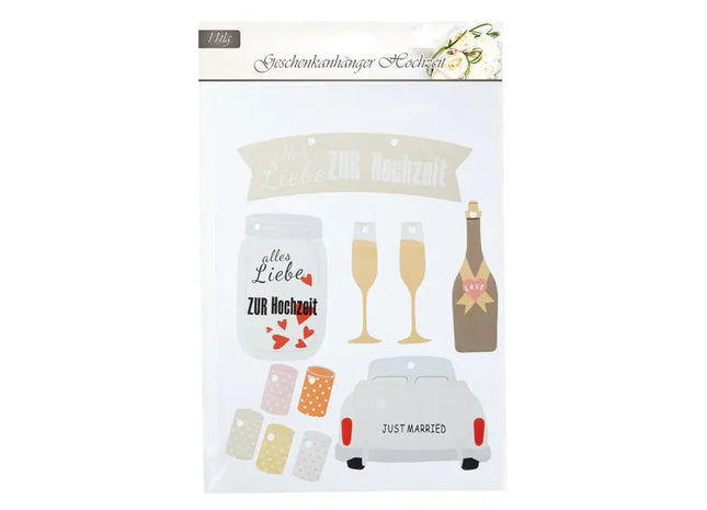 Edle Geschenkanhänger Hochzeit, 11-teiliges Set, hochwertig, perfekt für Hochzeitsgeschenke TK Gruppe® Grosshandel 