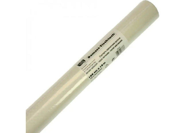 Edle weiße Damast-Tischdecke 10m x 1m – Perfekt für festliche Anlässe TK Gruppe® Grosshandel 