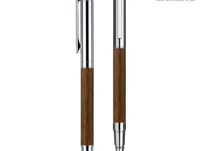 Edler Tizio Rollerball Stift in Silber-Braun: Eleganz & Präzision TK Gruppe® Grosshandel 