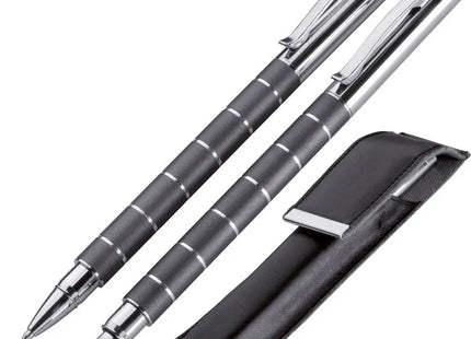 Edles Mayfield Schreibset aus Metall in Anthrazit – Exklusives Geschenkset für stilvolles Schreiben TK Gruppe® Grosshandel 