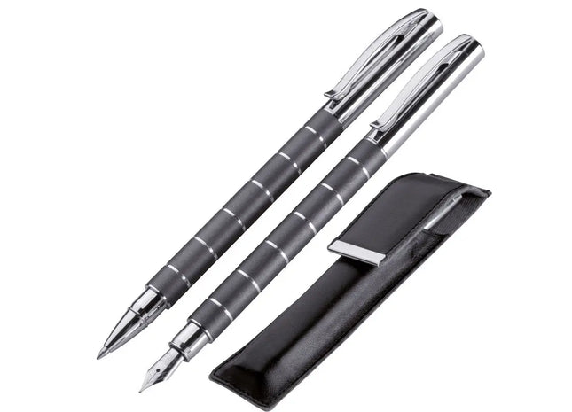 Edles Mayfield Schreibset aus Metall in Anthrazit – Exklusives Geschenkset für stilvolles Schreiben TK Gruppe® Grosshandel 