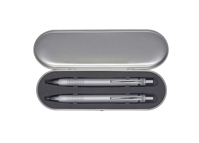 Edles Triangle Schreib-Set in Silber - Modernes Design für Eleganz TK Gruppe® Grosshandel 