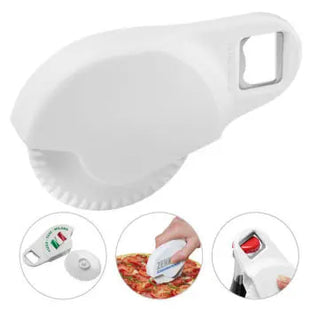 Effizienter Pizzaschneider - Weiß, Robuster Pizzaroller für müheloses Schneiden TK Gruppe® Grosshandel 
