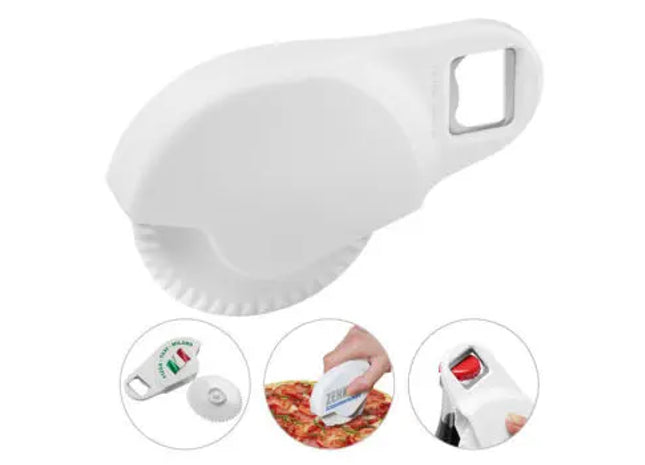 Effizienter Pizzaschneider - Weiß, Robuster Pizzaroller für müheloses Schneiden TK Gruppe® Grosshandel 