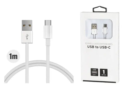 Effizientes USB auf USB-C Ladekabel, 1m – Schnellladefunktion & Sichere Datenübertragung TK Gruppe® Grosshandel 