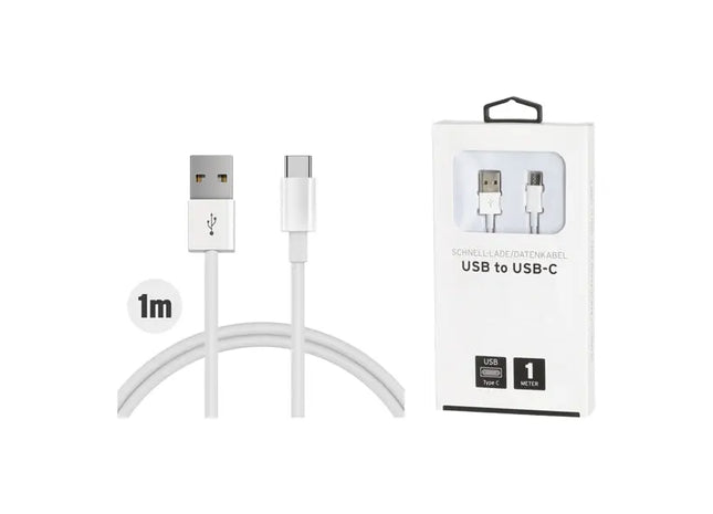 Effizientes USB auf USB-C Ladekabel, 1m – Schnellladefunktion & Sichere Datenübertragung TK Gruppe® Grosshandel 