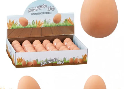 Egg-shaped Bounce Ball, Approx. 4x5cm in Display: Endless Entertainment and Excitement Guaranteed! TK Gruppe® Grosshandel 