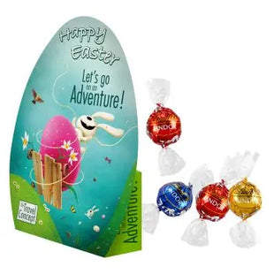 Ei-förmige Konturen-Schachtel mit Lindt Lindor Kugel Mix – inkl. Druck TK Gruppe® Grosshandel 
