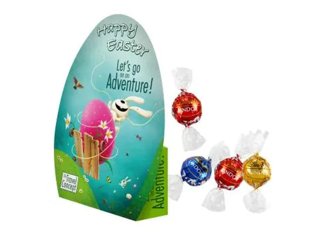 Ei-förmige Konturen-Schachtel mit Lindt Lindor Kugel Mix – inkl. Druck TK Gruppe® Grosshandel 