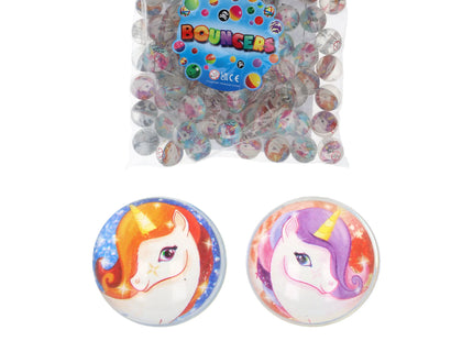 Einhorn-Ball Jet 3,3 cm – 4 sortierte Farben, zauberhafte Einhorn-Sprungbälle TK Gruppe® Grosshandel 