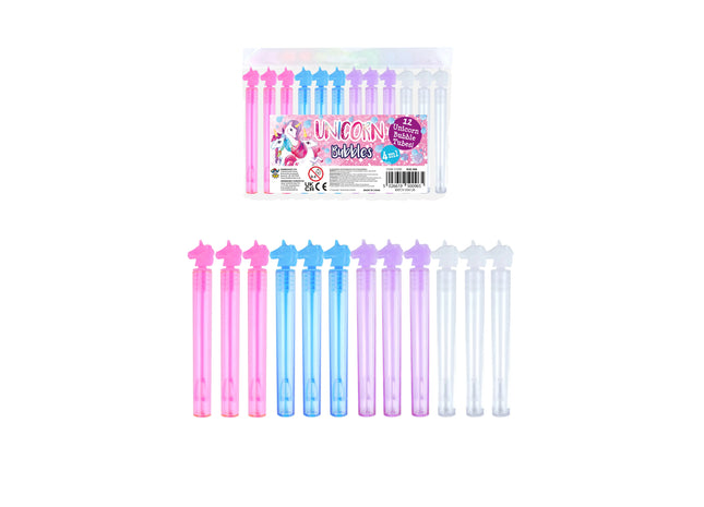 Einhorn-Blasen-Partytuben, 4 ml, 10,5 cm, in 4 Farben – Partygeschenke für Kinder TK Gruppe® Grosshandel 
