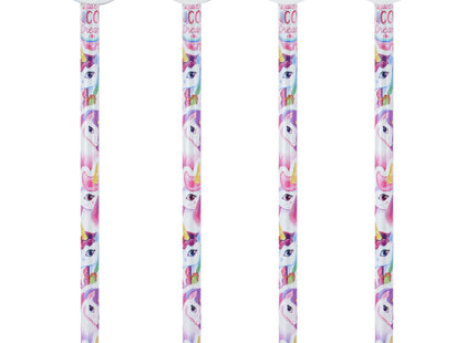 Einhorn-Bleistifte mit Radiergummi, 4 verschiedene Farben – perfekt für Schule und Hobby TK Gruppe® Grosshandel 