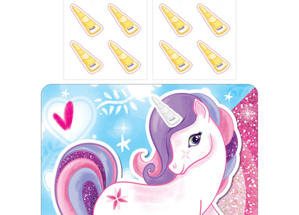 Einhorn-Horn-Ansteckspiel, 14-teilig, Party-Spiel für Kinder TK Gruppe® Grosshandel 