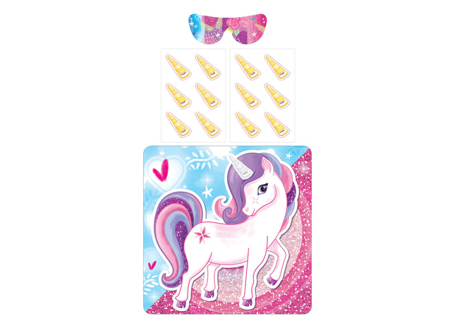 Einhorn-Horn-Ansteckspiel, 14-teilig, Party-Spiel für Kinder TK Gruppe® Grosshandel 