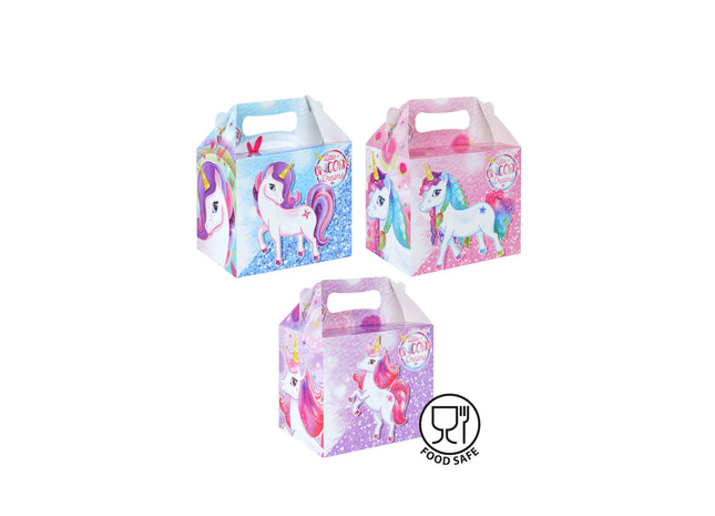Einhorn Lunchbox 14L x 9,5B x 12H cm | Kinder Brotzeitbox Mit Motiv TK Gruppe® Grosshandel 