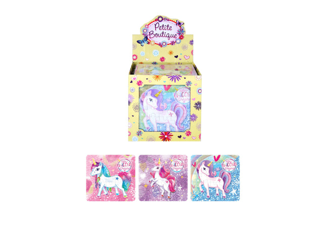 Einhorn-Puzzle, 13 x 12 cm, 3 verschiedene Designs – Zauberspielzeug für Kinder TK Gruppe® Grosshandel 