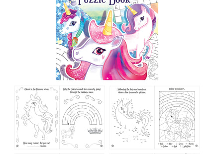 Einhorn-Puzzlebuch für Kinder, 16 Seiten, 10,5x14,5 cm, Spaß & Lernen TK Gruppe® Grosshandel 