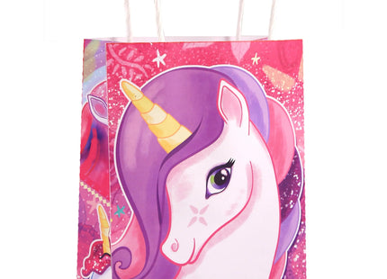 Einhorn Tragetasche mit Handgriff, 14x21x7 cm - Kinder Themen-Tasche TK Gruppe® Grosshandel 