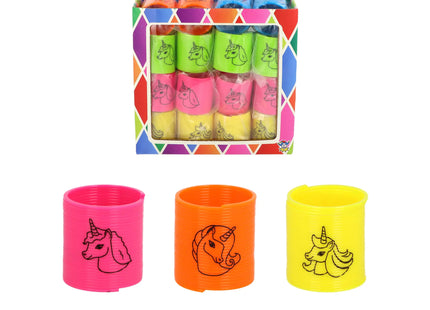 Einhornfeder, 3,5 x 3,5 cm, verschiedene Farben – fröhliches Springspielzeug für Kinder TK Gruppe® Grosshandel 