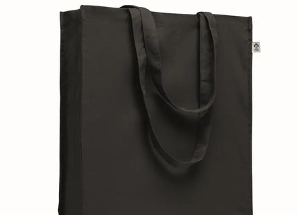 Einkaufstasche Bio-Baumwolle BENTE COLOUR - schwarz, nachhaltige und stilvolle Tragetasche TK Gruppe® Grosshandel 