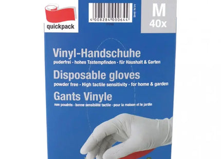Einweg-Vinylhandschuhe, Größe M, 40 Stück, Extra Dünn - Flexibel & Hygienisch TK Gruppe® Grosshandel 