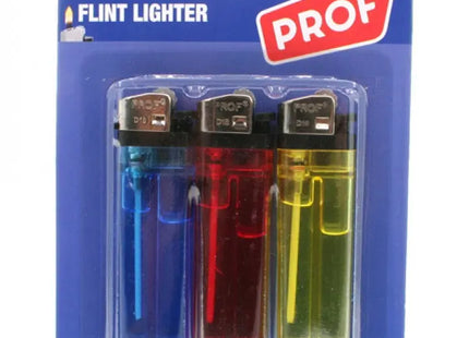 Einwegfeuerzeug 3er-Pack mit Reibradzündung, 8x2cm TK Gruppe® Grosshandel 