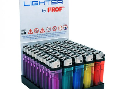 Einwegfeuerzeuge mit Reibrad, Transparent, 5 Farben Sortiert - Mehrfachpack TK Gruppe® Grosshandel 