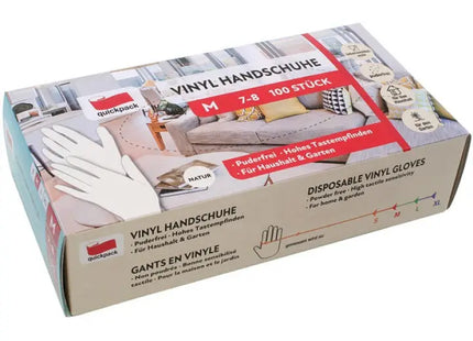 Einweghandschuhe aus Vinyl, Größe M, 100 Stück, Extra Dünn - Leichter Schutz TK Gruppe® Grosshandel 