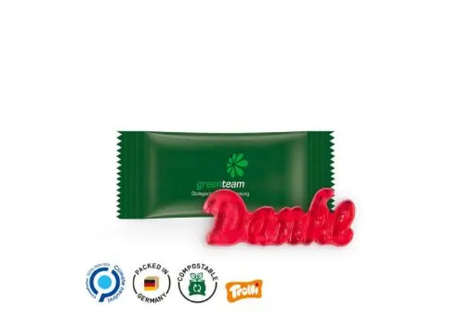 Einzeln verpacktes Fruchtgummi Danke – Ihre Danksagung TK Gruppe® Grosshandel 